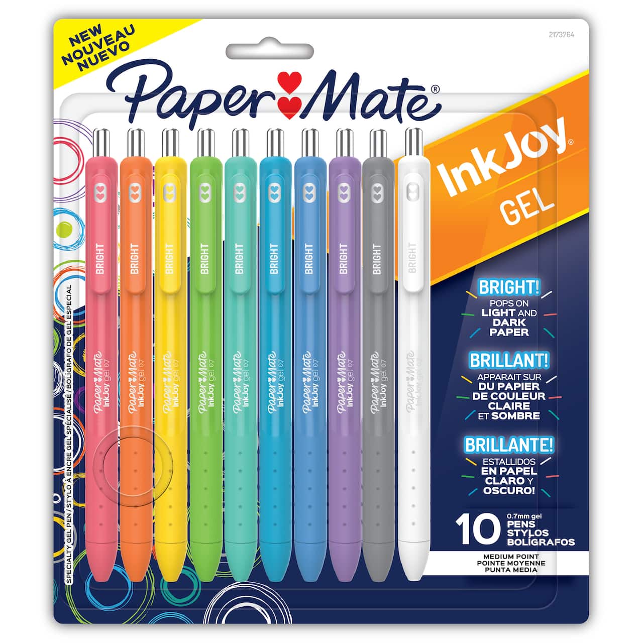 Paper Mate® InkJoy® Medium Point Bright 10 Color Retractable Gel Pen Set